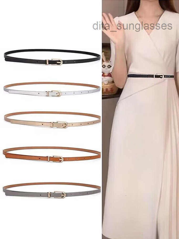 for Trendy Multi-Colored PU Belts Women; Thin Adjustable Strap with Pin Buckle; Ideal for Jeans and Summer Dresses L260812