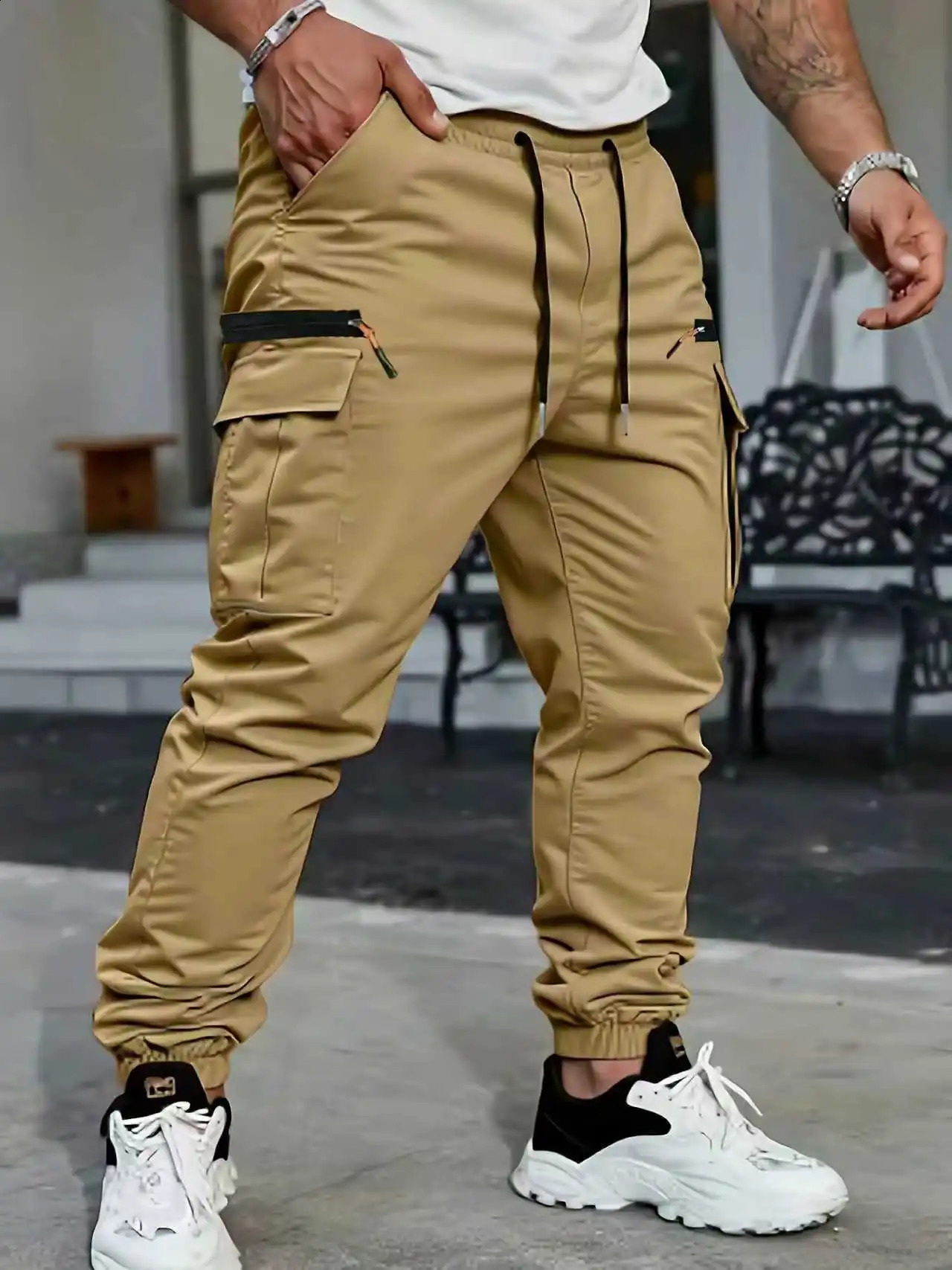 Men American Style Work Pants High Quality Sports Training Casual Multi Pocket Outdoor Street Lightweight 260916
