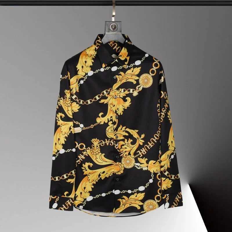 2026 new men's shirt 3D printed men's shirt casual long-sved lapel fashion design loose top large size xs-6xl soft fabric Q260917