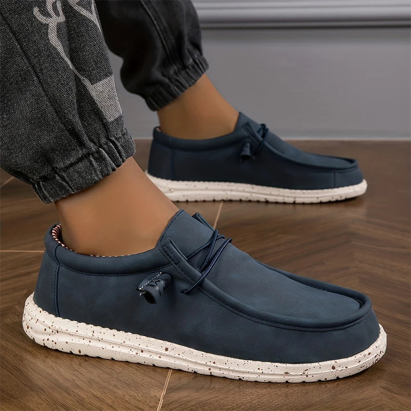 Trend Blue Mens Loafers Large Size 49 50 Comfortable Lightweight Slipon Flat Shoes Man Moccasins Leather Casual Shoes For Men 260917
