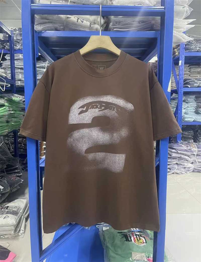 Summer Travis Series Digital Headset Printed Loose Round Neck Casual Short Sleeve High Street Pure Cotton Oversize T-shirt Men X260916
