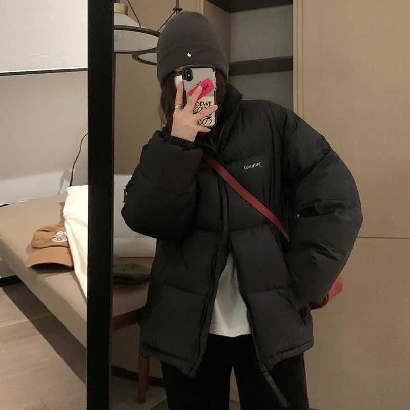 New Down Jacket Women's 2024 Winter Clothes Coat New Loose Thickened padd Cotton Coats Parkas Bubble Short Puffer Jacket Outwear H260917