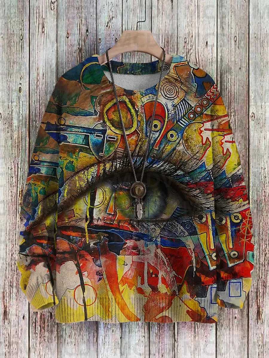 Face Fun Men's Pattern Sweater Pullover Print Casual Sweater J260916