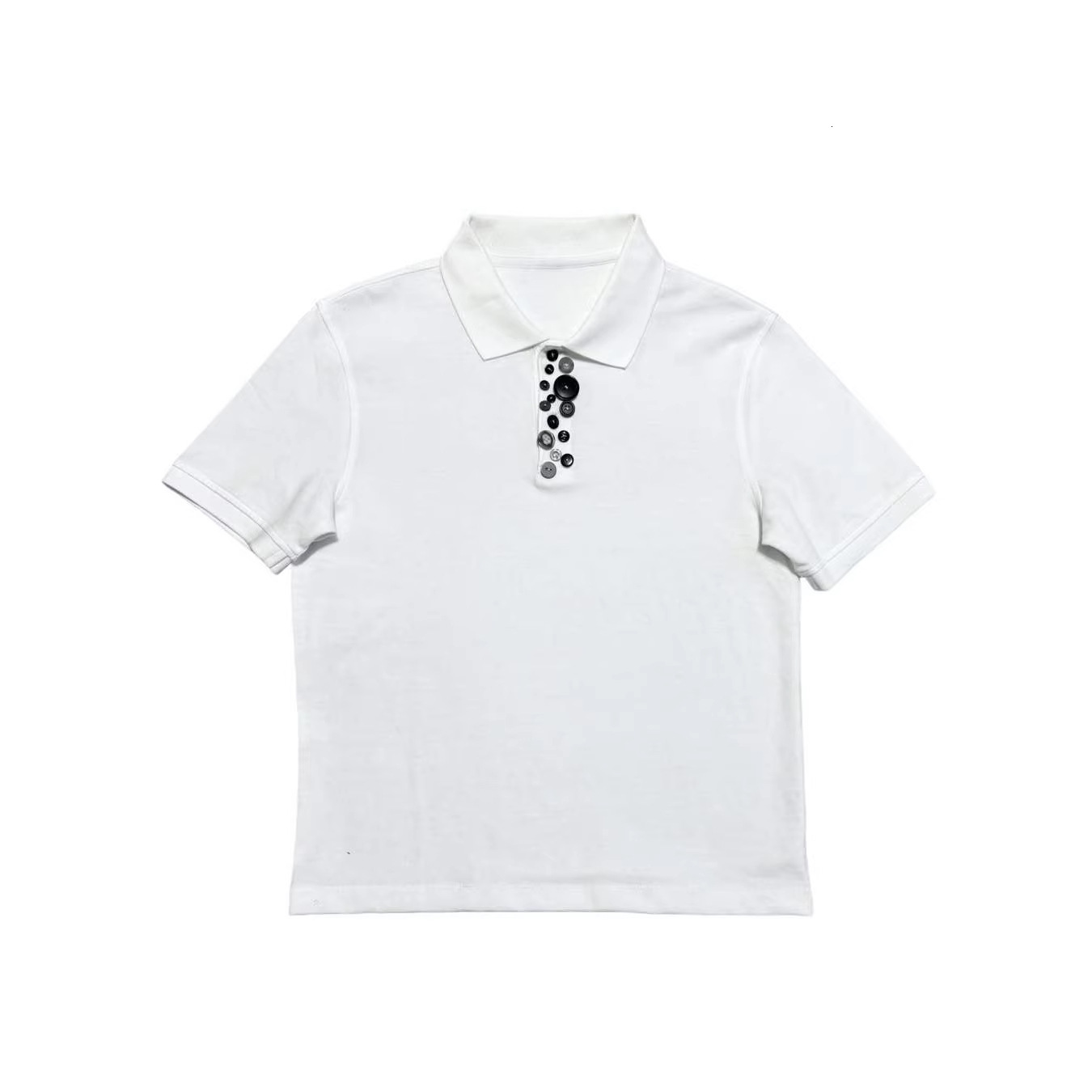 European and American style, trendy, multi-button, round-neck sweatshirt, short-sleeve T-shirt, pullover, retro jacket, street fashion 51