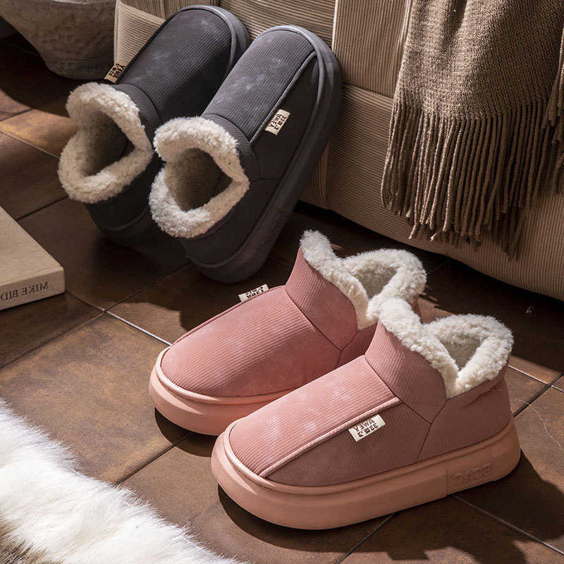 Winter Men Shoes Winter Short Plush Men Slippers Outdoor Fur Non slip House Shoes Casual Fuzzy Soft Cozy Women Indoor warm Shoes D260917