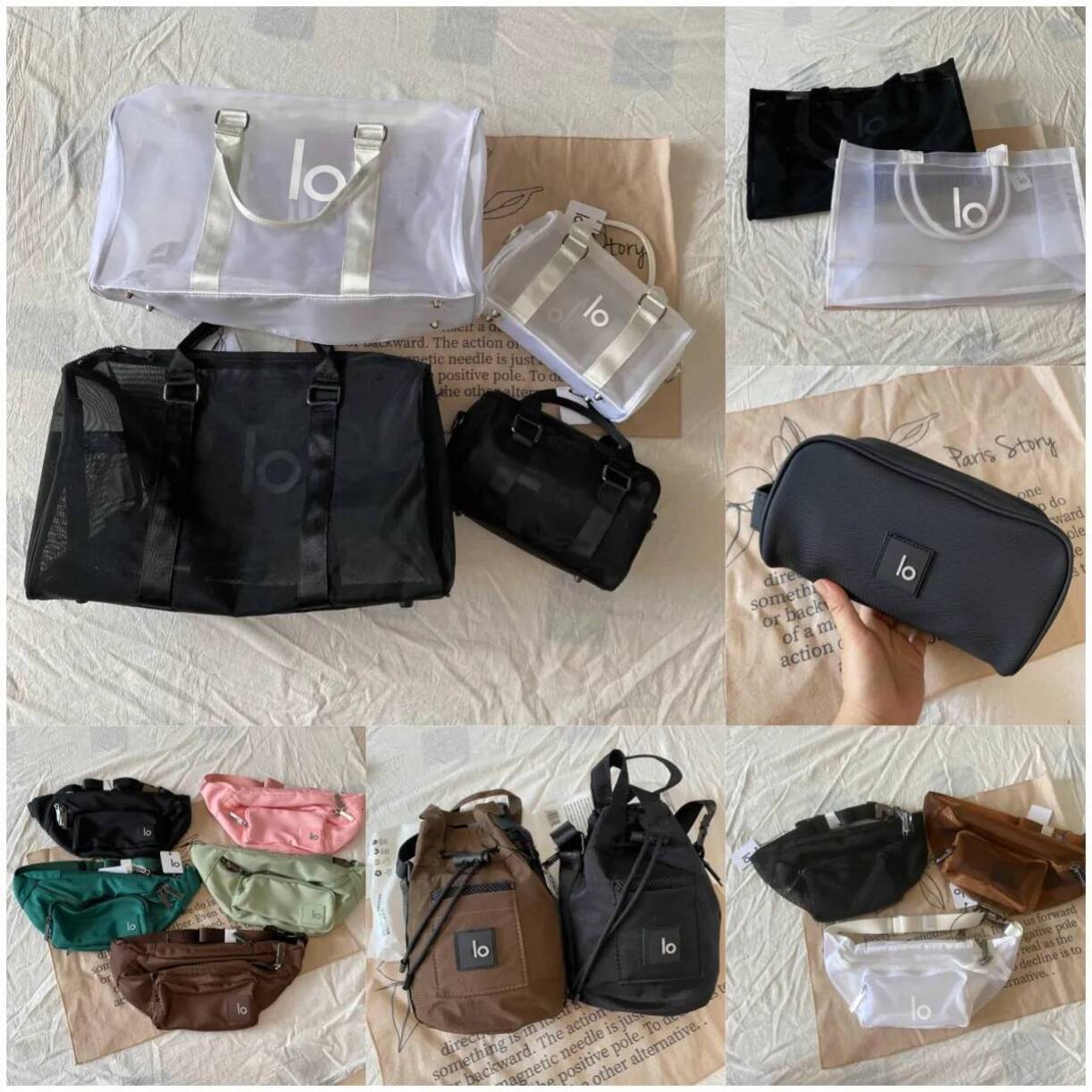 Sports sports backpack * Bag Mesh Transparent Gym Tote Yoga * Hobo Fitness Wristlet Travel Bags Designer Women Sporting Outdoor Hand Waist Duffle Mu