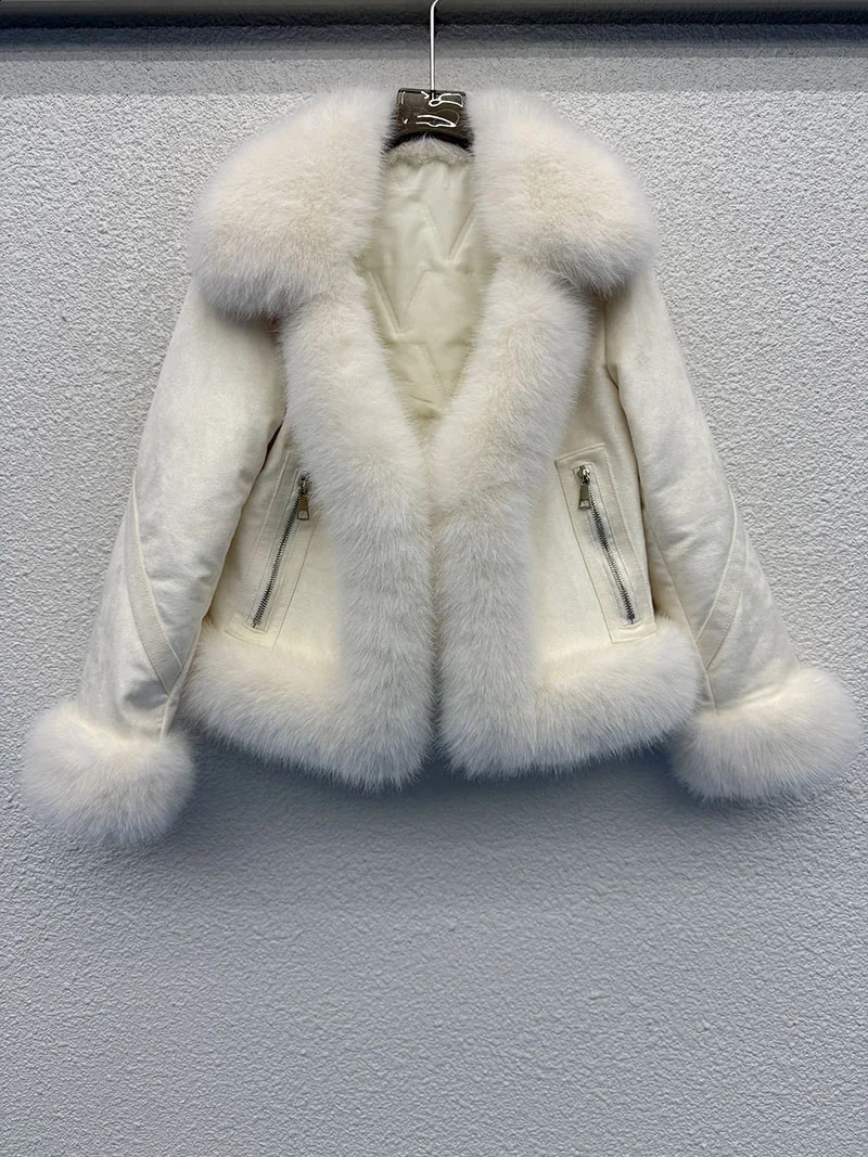HighEnd Faux Fur Coat for Women's Short Jacket Autumn and Winter Elegant with Collar Ladies Fashion 260917