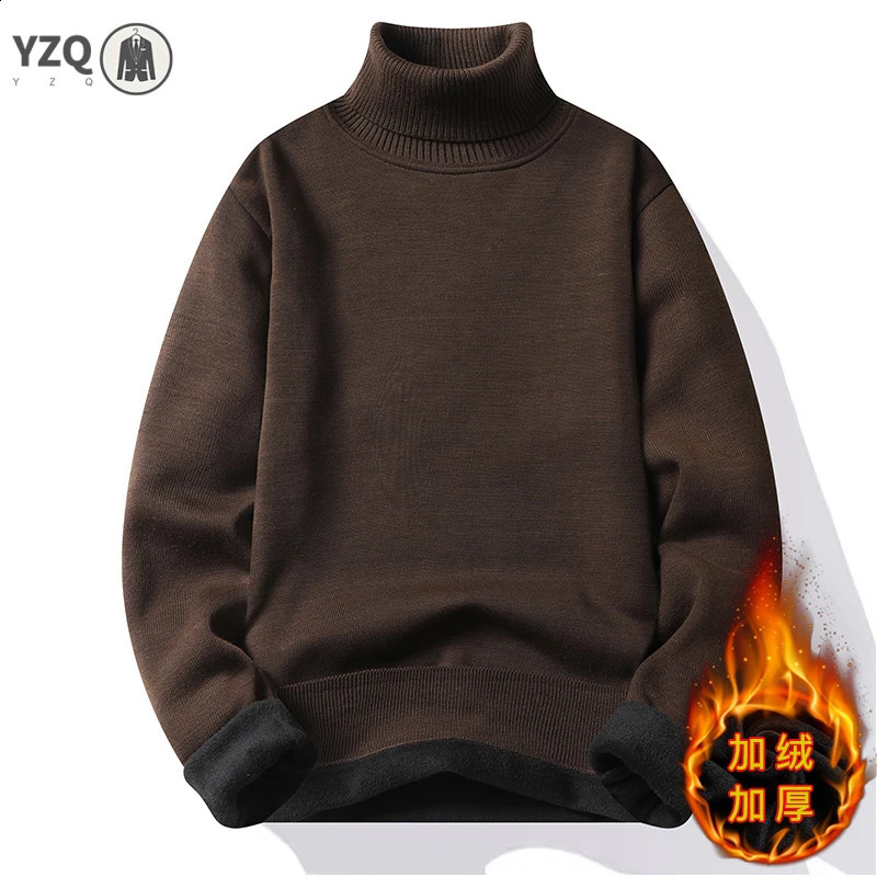 Sweatwear Mens Anti-pilling High Quality Knitted Turtleneck Sweater Slim Fit Long Sleeve Pullover Solid Color Trend Men Clothing260916