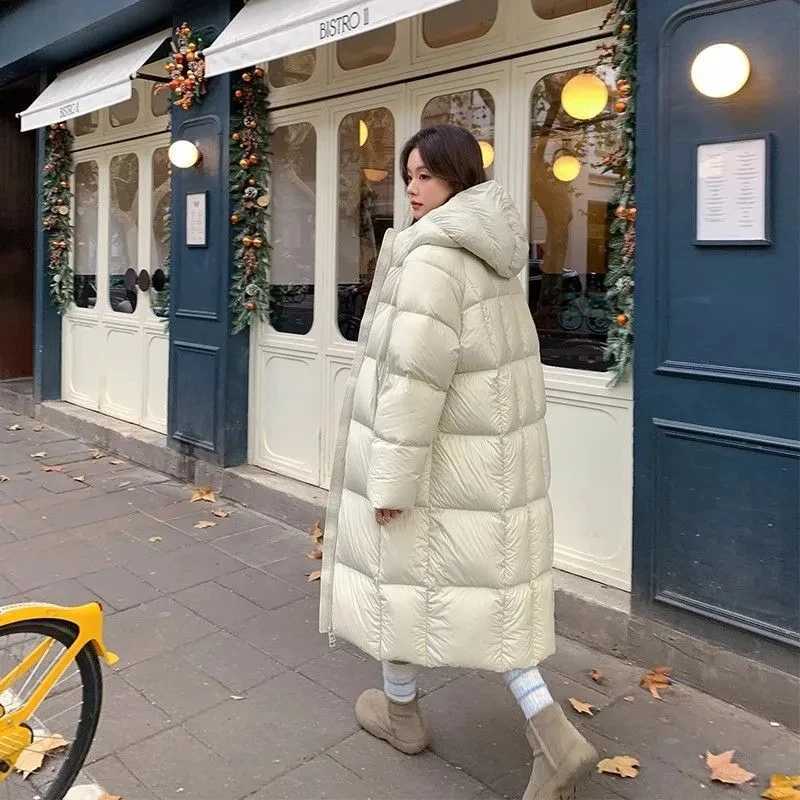 2025 New Down Cotton Jacket For Women Winter Thickened Warm Puffer Bread Coat Long Knee Over Cotton Padded Coat Hooded Parkas H260917
