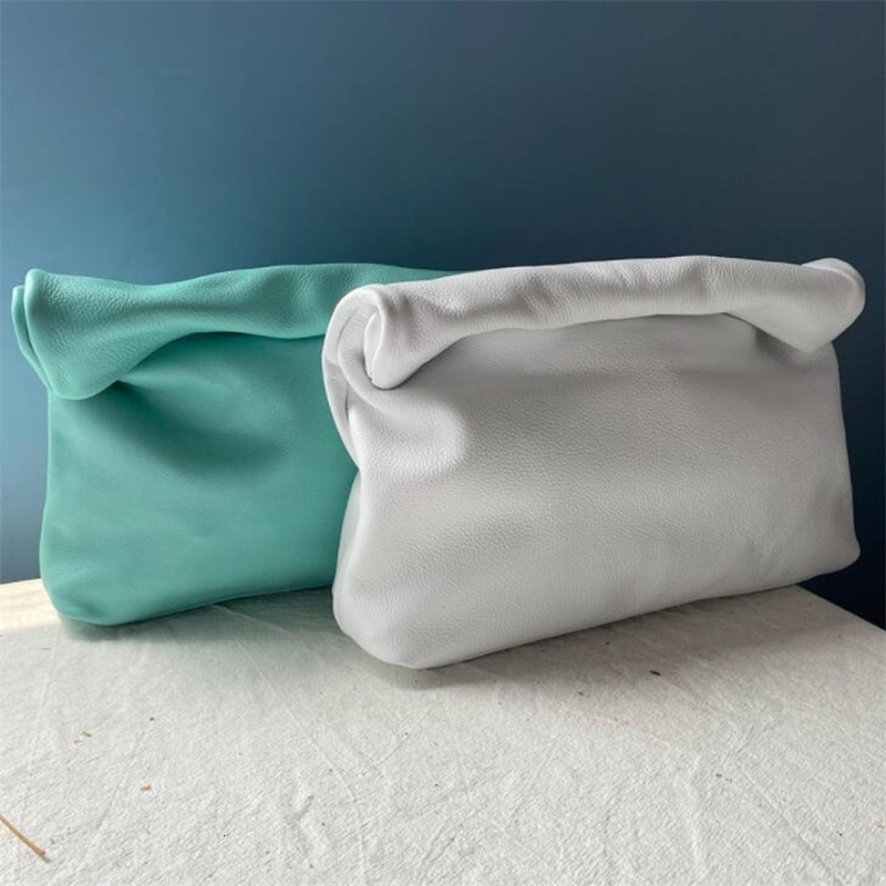 100% Genuine Leather Cowhide Handbag High Quality Leather Women's Foldable er Handbag Simple Magnet Handle Bags 260916