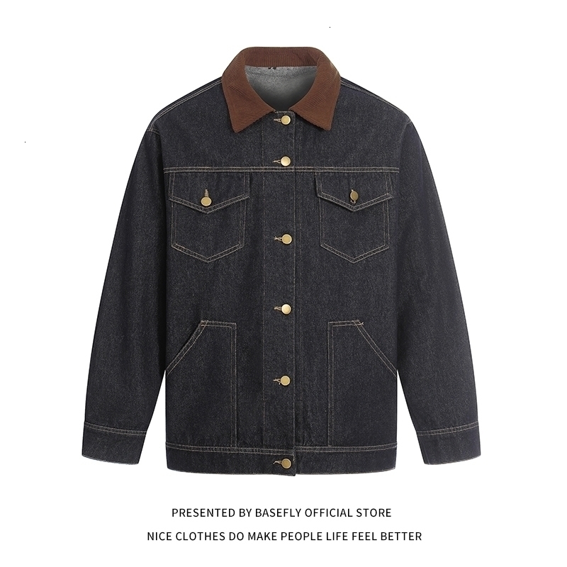 Spring Autumn Quality Simple Pocket Old School Men Denim Jackets Unisex Women Jean Coats Casual Retro Vintage Student yy260909