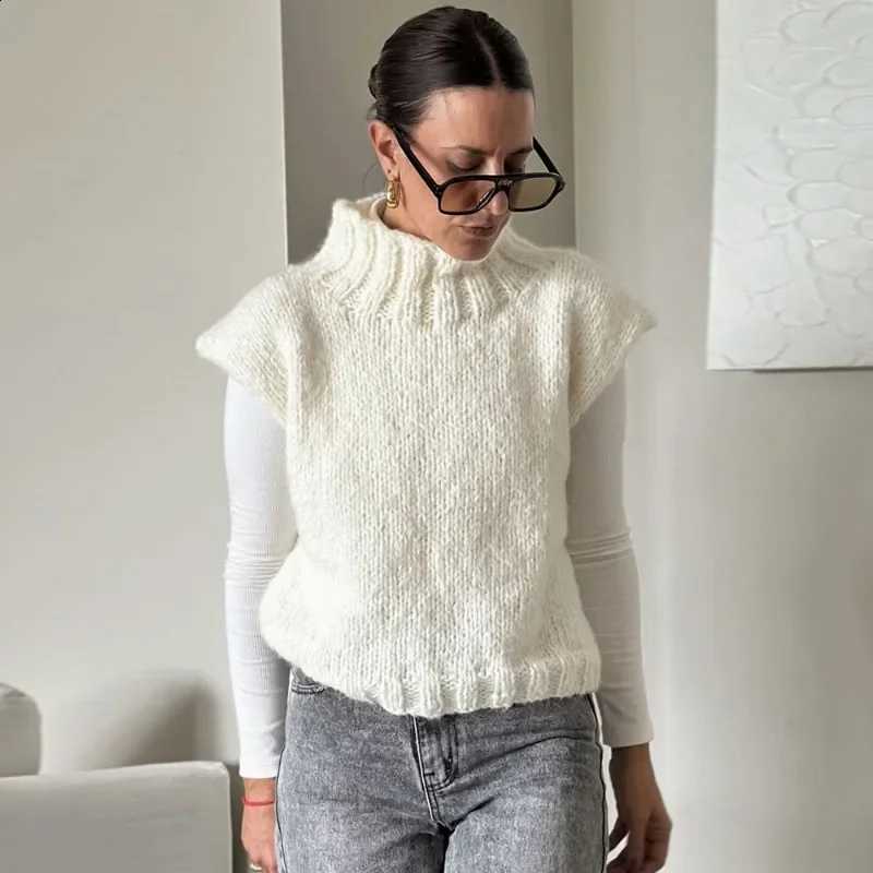 Sweater Talenza Women's Fashion Vest Solid Casual Sleeveless Ribbed Loose Sweaters Vest New Daily Streetwear Women's Knit Tops J260916