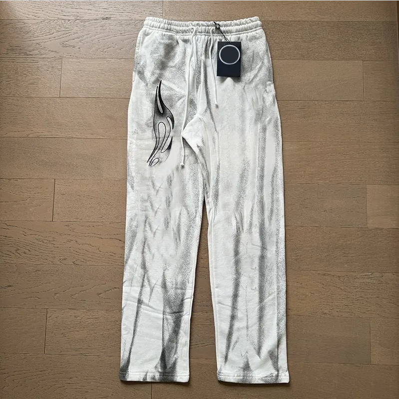 Designer high-quality men's trousers, casual wear, letter pattern printed retro hip-hop jacket with stone-washed finish