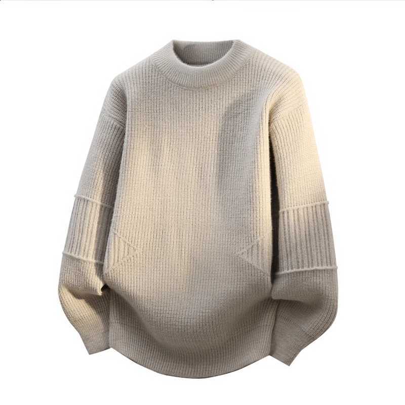 Pattern 2025 Winter Side Knitted Men's Thicken Fashion Trend Sweater Male Casual Wool Pullovers Warm SweatersW260915