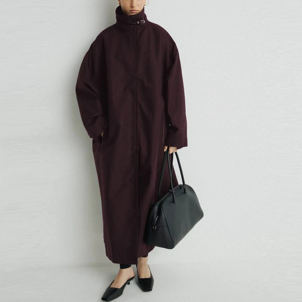 2026 Women Autumn Winter Oversized Trench Long coat Stylish Thick Warm Parkas260917