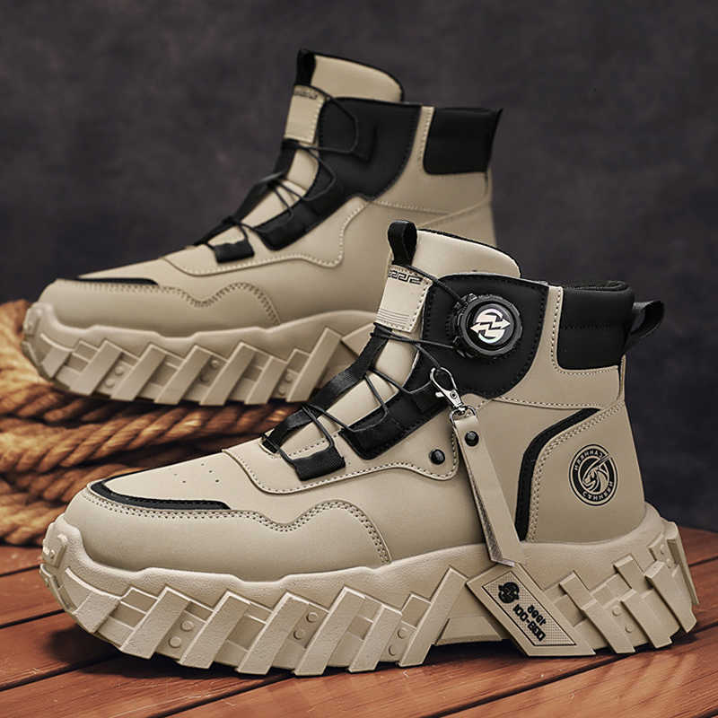 Outdoor Mens Boots Casual Shoes Winter Combat Tactical Chelsea Motorcycle Ankle Leather Work Hiking Designer D260917