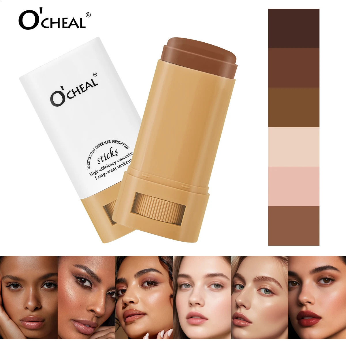 Ocheal Face Foundation Sticks izing Concealer Contouring Cream Matte Bronzer Brighten Makeup Beauty Cosmestic 260917