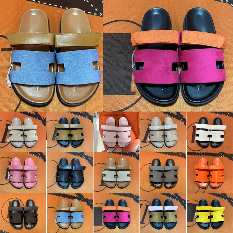 Designer H Velcro Sandals Men Women Open Toe Platform Slides Two Strap Casual Summer Slippers Lightweight Comfortable Everyday Beach Footwear Holida