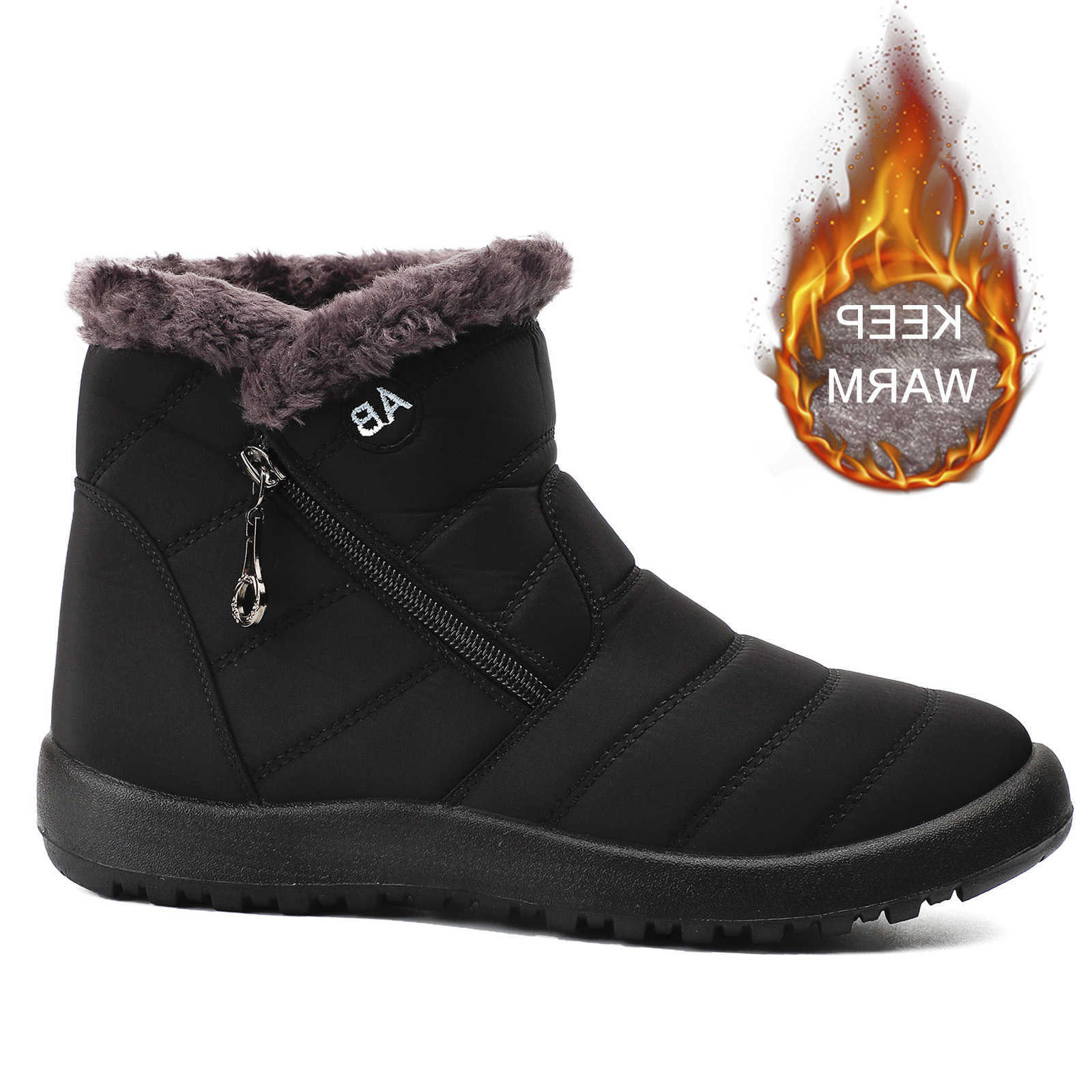 Women Boots Watarproof Ankle Boots For Women Winter Shoes Keep Warm Snow Boots Female Zipper Botines Winter Botas Mujer D260917