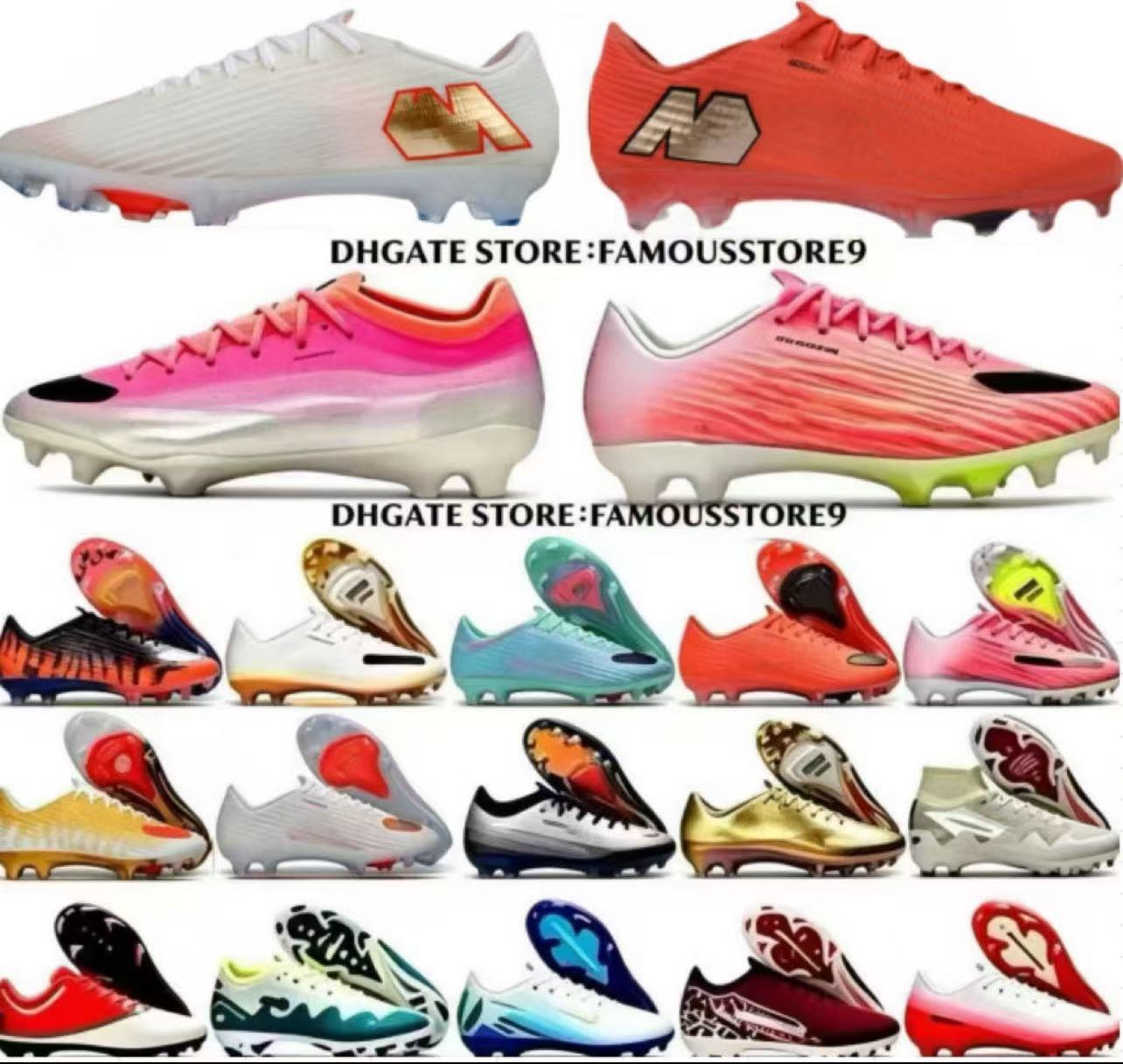 2026 TOP Designer 17 Soccer Boot Mens football shoes Boots Football Cleats Men FG BOOTS Soft Leather Pink Soccer size 3.5