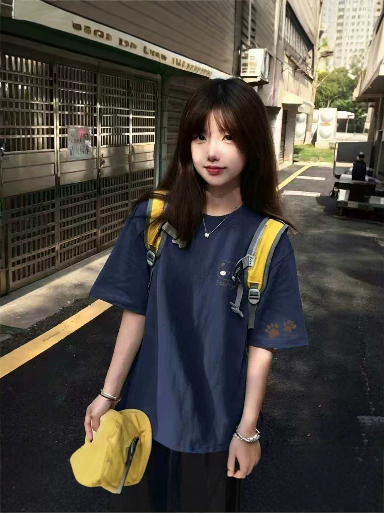 Trendy short-sleeved with round neck, featuring cute prints, versatile design, breathable fabric, and casual style. This women's T-shirt is a K