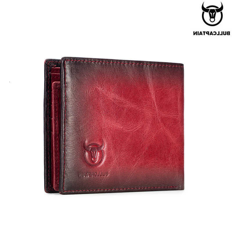 Handmade Men's BULLCAPTAIN Wallet Genuine Leather RFID Holder with ID Window Large Capacity Male Storage Money Bag FashionT260917
