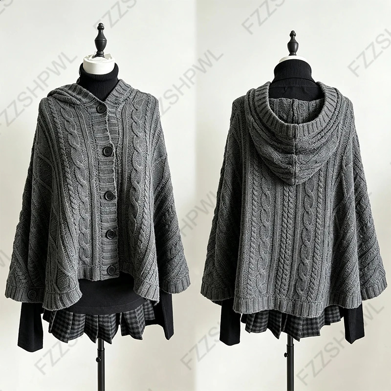 Harajuku Vintage Y2K Aesthetic's Goth Lolita Knit Cardigan Loose Casual Chic Trendy SingleBreasted n EGirl Sweater 260917