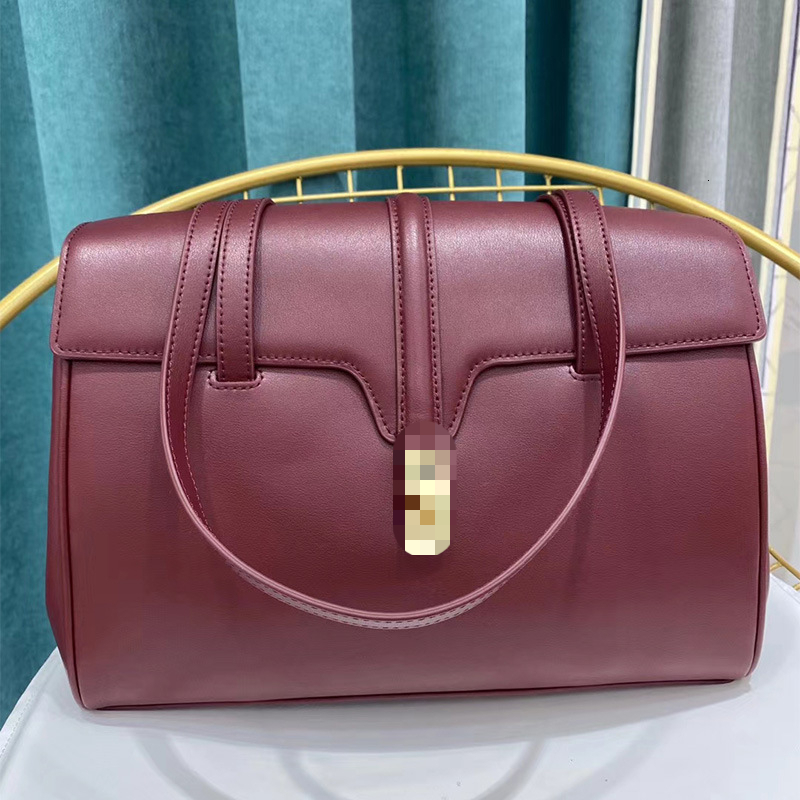 (Complimentary brand-matched belt) Inspired Luxury brand designer New SOFT16 single shoulder cowhide tote handbag underarm bag