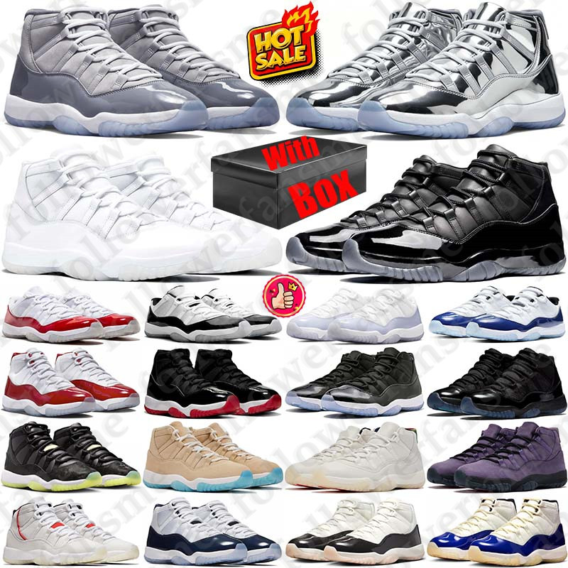 Free Shipping With Box Basketball 11 11s lows Shoes Designer Sport sneakers Gamma Blue for shoe mens womens Space Jam high UNC d h gate Cool Grey br