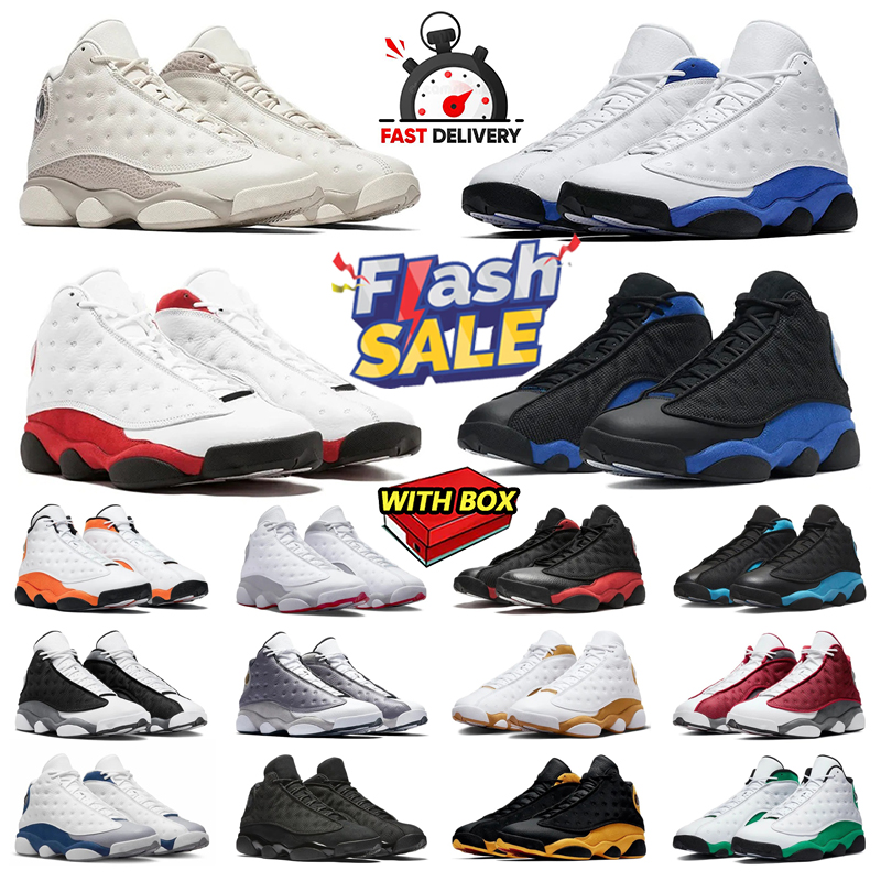 Designer 13 13s Basketball Shoes Chicago Black Cat Playoffs Flint Wings Wheat Del Sol Obsidian Hyper Royal Ray Allen Pandas Unisex 40-47