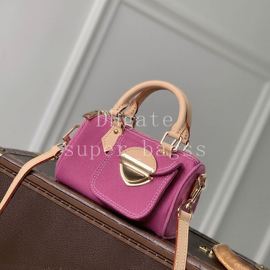 Nano Speedyy Handbag 16CM Luxury Mini Designer Bag Shoulder Crossbody Bag Master Quality Denim textile Evening Bag With Gift Box LS01J