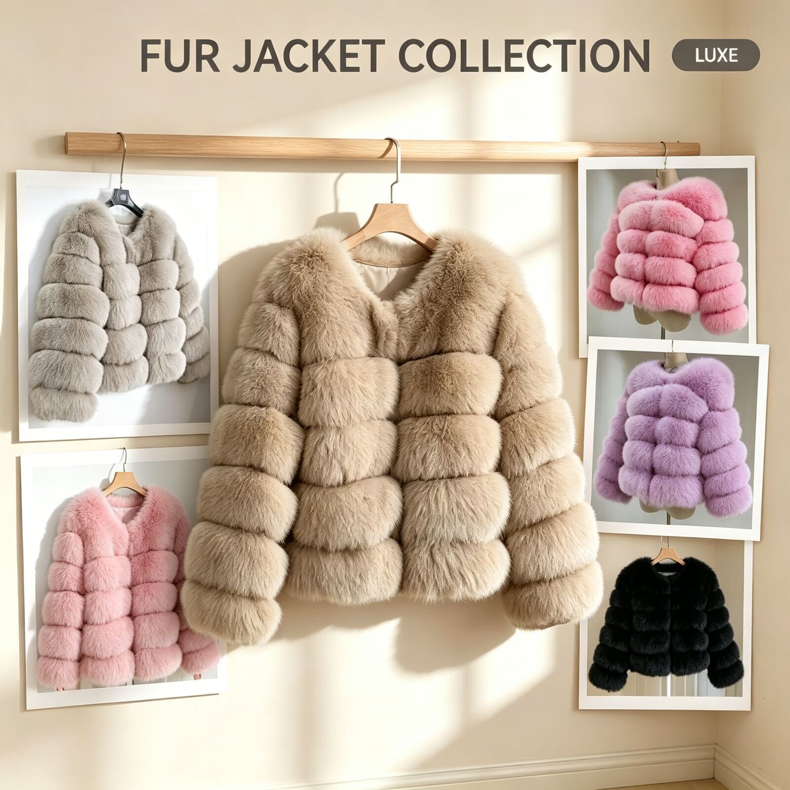 HOT QUNTINA Fur Coat Real Winter WomenS New Fashion Furry Raccoon Women Winter Fluffy Jacket Thick Warm Furry Outwear Faux Fur Coat hot trendy