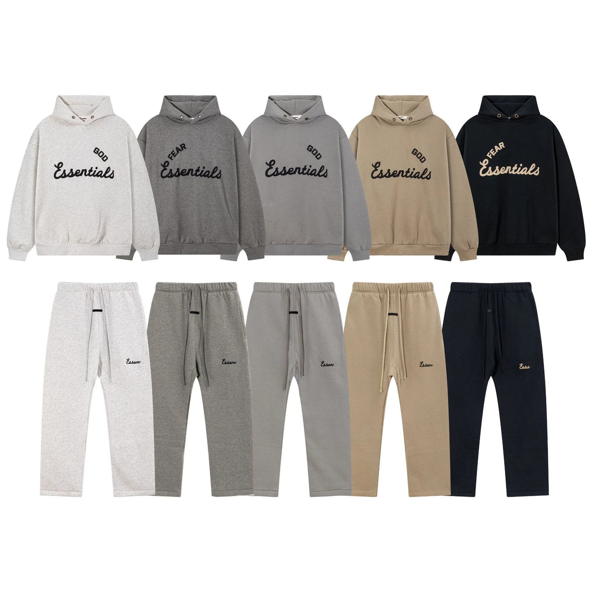 Sweat à capuche en polaire ample pour hommes, pull unisexe, Style High Street, pantalon de survêtement assorti