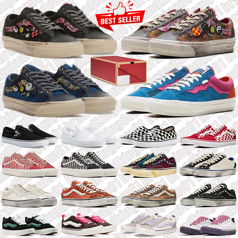 with box van old skools shoes knu designer pearlized sneakers pearl mens trainers women men outdoor sports sneaker runners casual walking jogging fr