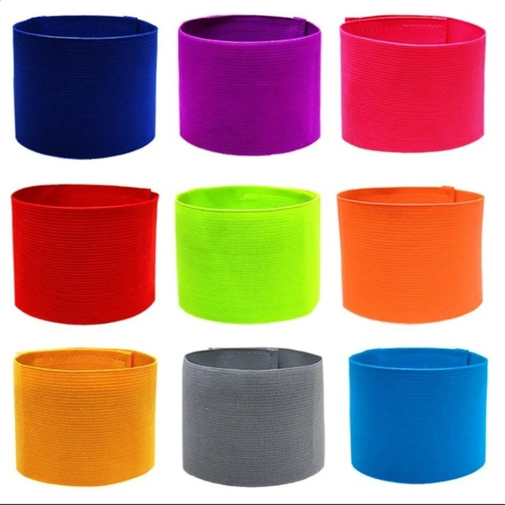 Nylon hook and loop Armband Solid Color Elastic Football Arm Band Group Armband 260916
