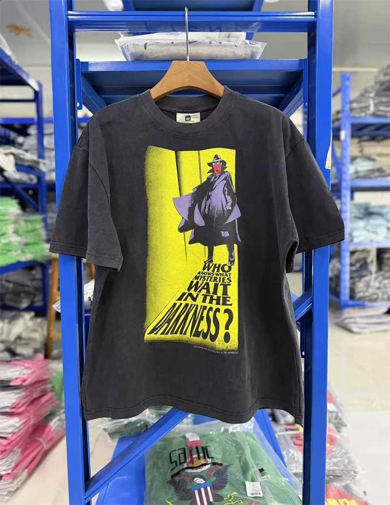 New Summer Vintage Washed High Street Casual Pattern Printed Sports Rock Short Sleeve Cotton Versatile Loose T-shirt Oversize X260916