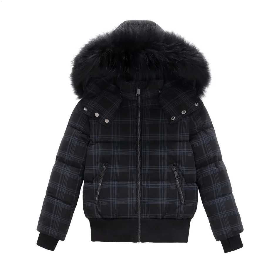 2026AW Black plaid coats AP filled white duck down children coats 100% waterproof Functional fabric J260917