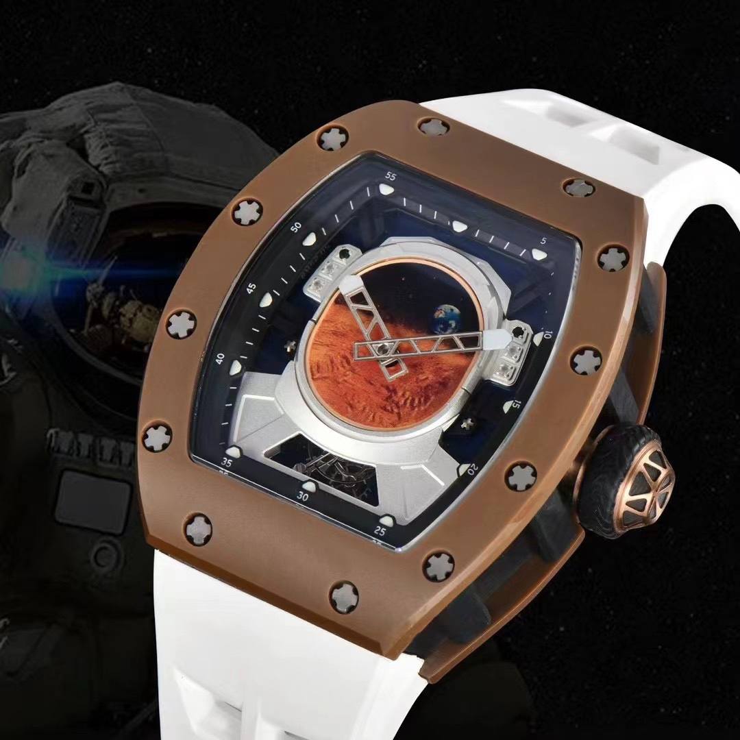 watchRM52-05 titanium carbon fiber black ceramic bezel It features an RM tourbillon movement and has a power reserve of 48 hours designer watches