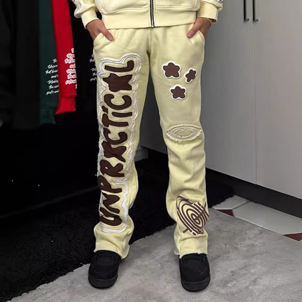 European and American Cross-Border Elastic Waist Digital Print Sweatpants Casual Long Pants Hip-Hop High Street Rap Trendy Outfit Y2K 2d