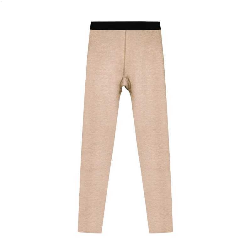 Fleece-Lined Thickened Thermal Pants for Women Tight-Fitting Seamless Warm Wool and Silk Base Layer Leggings for Autumn and Winter H260916