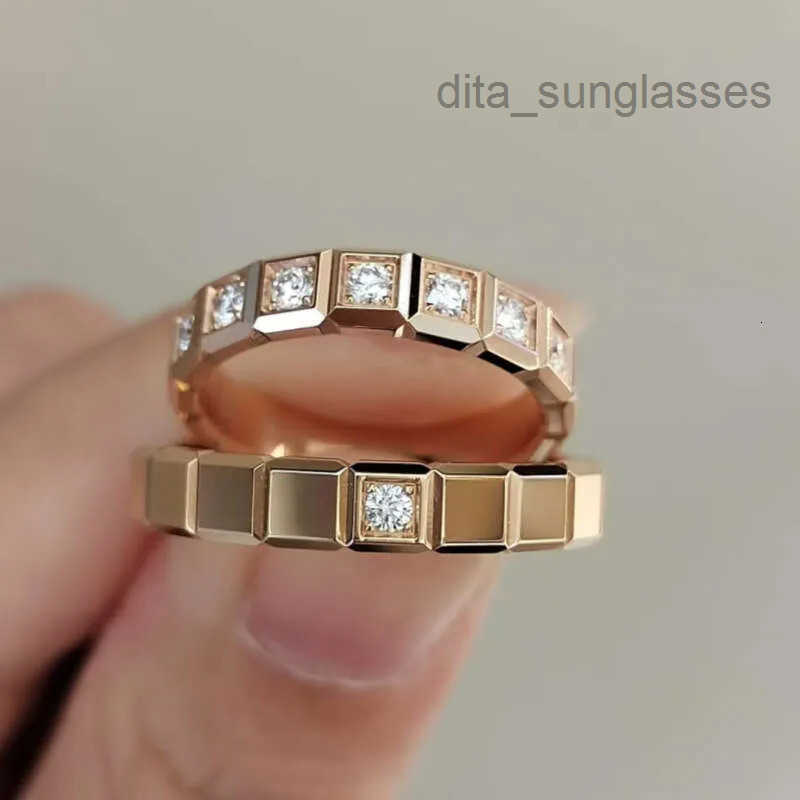 925 Silver Rings Designer For Women Men High Version Ice Cube Moissanite Wedding Ring Minimalist Stackable Couple Engagement Luxury Jewelry Festival