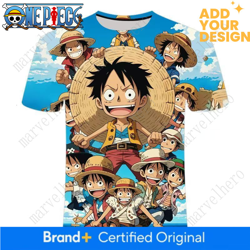 26 trendy summer hot-selling new One Piece series stylish T-shirts with unique prints, fashionable unisex short-sleeve tops