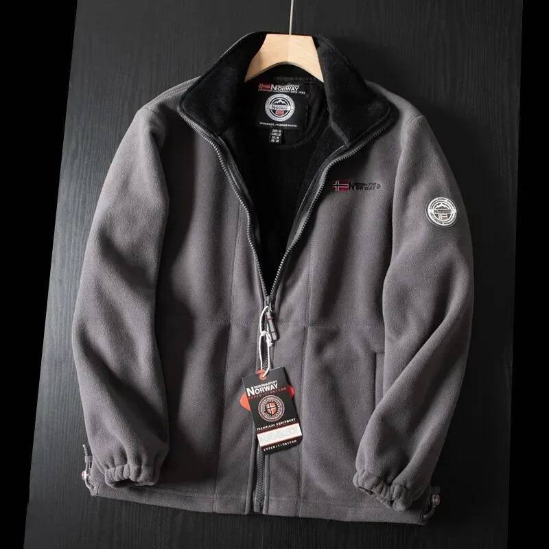 Autumn Winter Windproof Fleece Padded Jacket for Men Anti-Freezing Warm Thick Coat Men's Polar Cold Large Size Leisure Overcoat 26Y0917