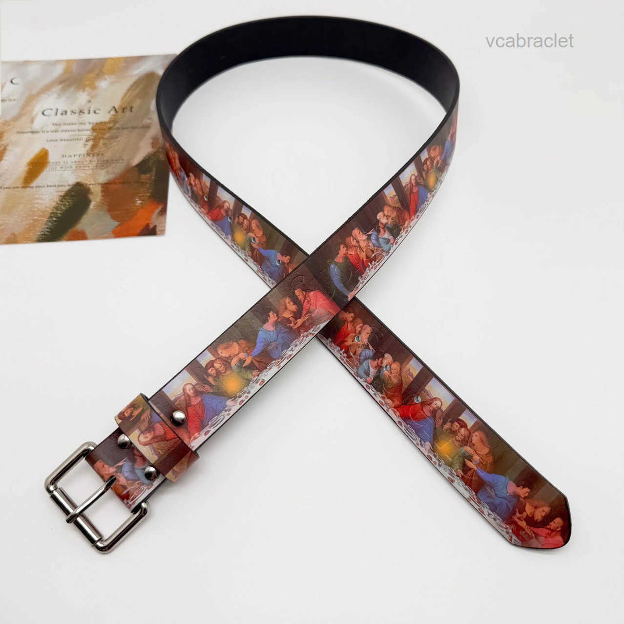 Last Sle Faionable Retro Supper Print Belts High Street Leather Belts Men Women PU Material Belt ex Floral Lettering 260310