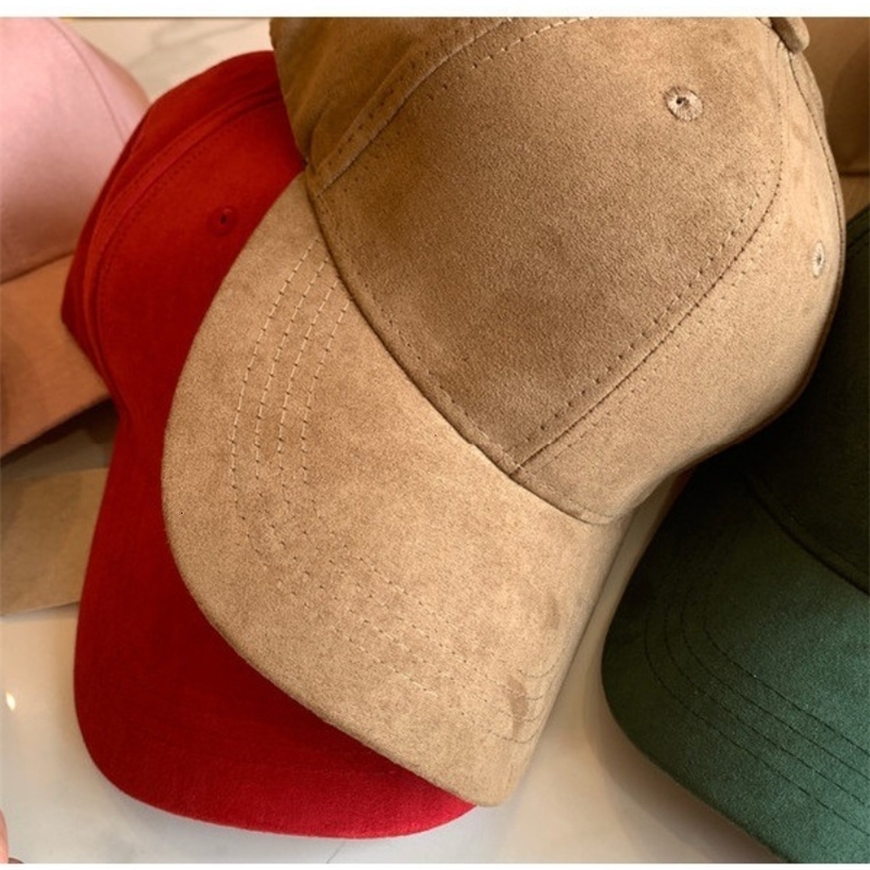 Autumn Winter Solid Retro Hip Hop Hat Fashion Adjustable Suede Baseball Caps For Men Women Unisex Street Sun Visor Caps260915ww