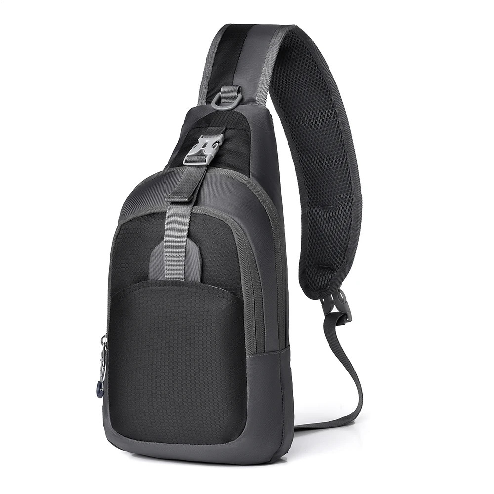 Casual chest bag with adjustable shoulder strap lightweight crossbody backpack for hiking and traveling everyday carry 260917