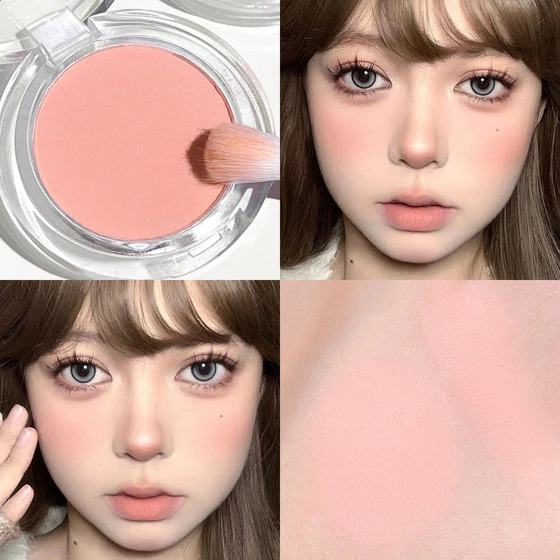 1PCS Monochrome Blush Matte Natural Cheek Color Face Waterproof Facial Contouring Makeup Powder Soft 260917
