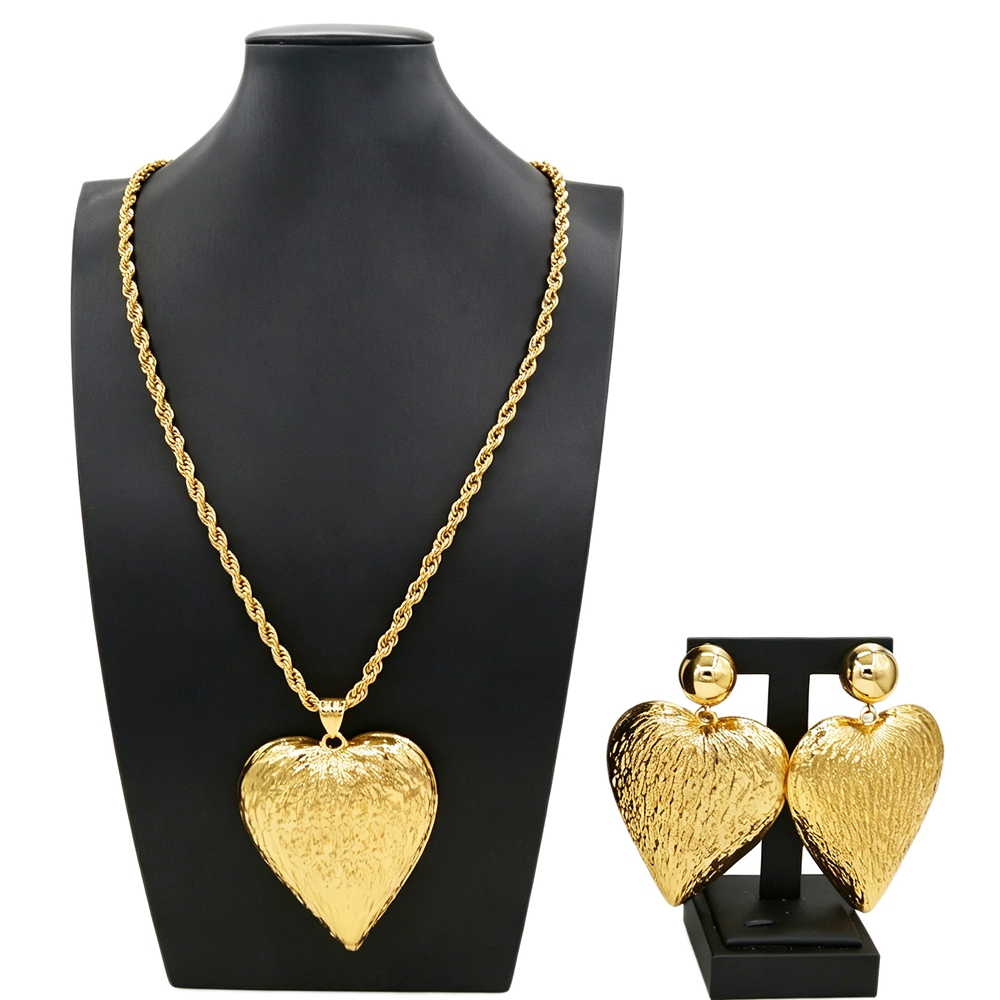 Yulaili Brazilian and Italian Gold Plated Ladies Fashion Jewelry Luxury Dubai Jewelry Sets High Quality Necklace Jewelry Set HK166422