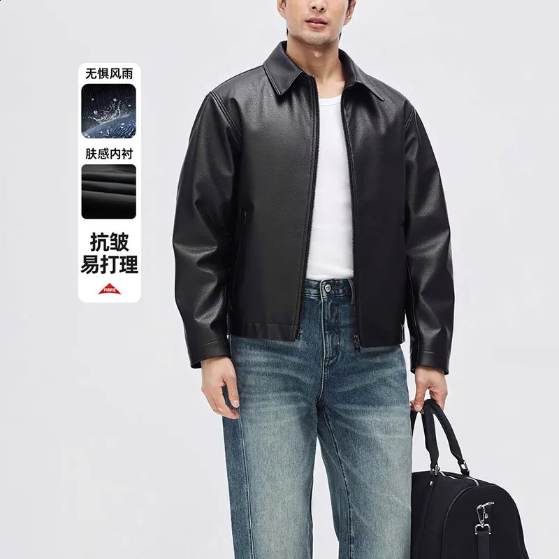 autumn and winter Men's casual leather jackets trendy men's thin youth Korean casaco masculino 260916