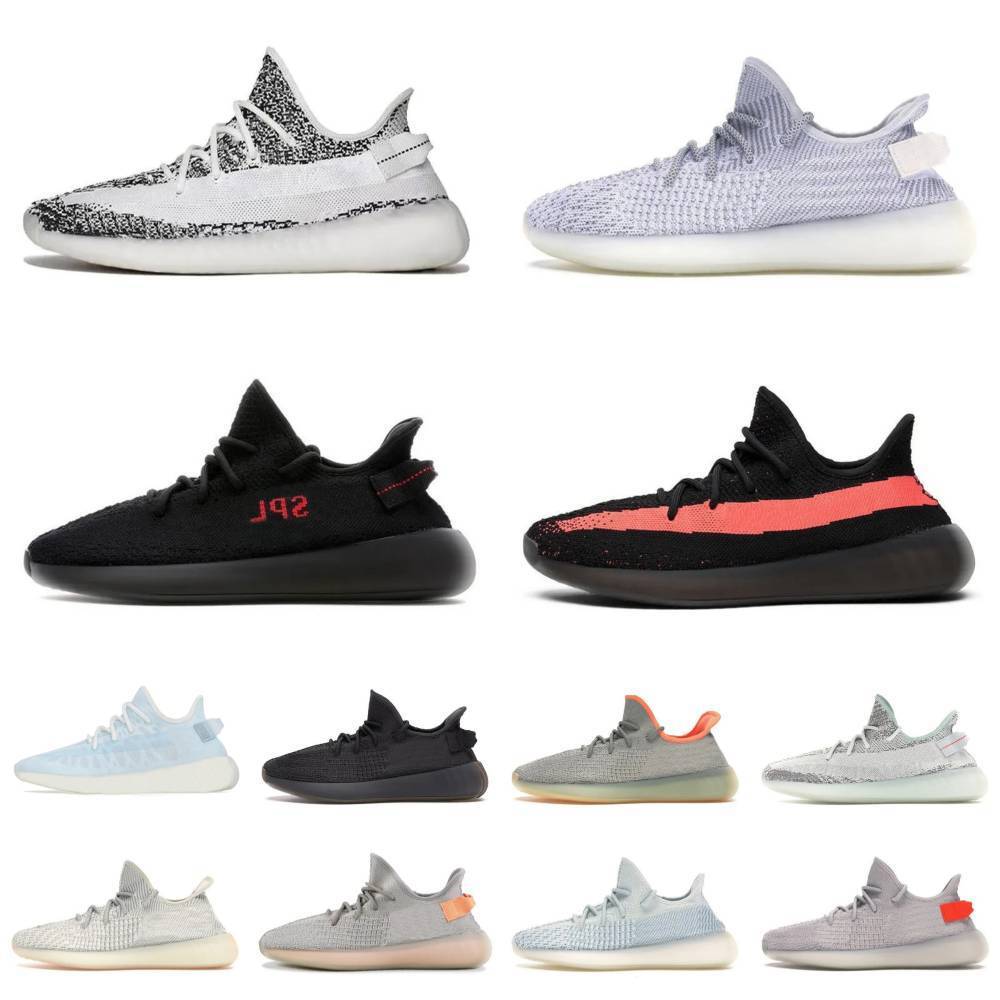 Designer Three Striped Sports Shoes Mens Women Vintage Static Black White Green Cinders Naturals Mesh Boost Bone Zebras Yeshayas Platform Brand Runn